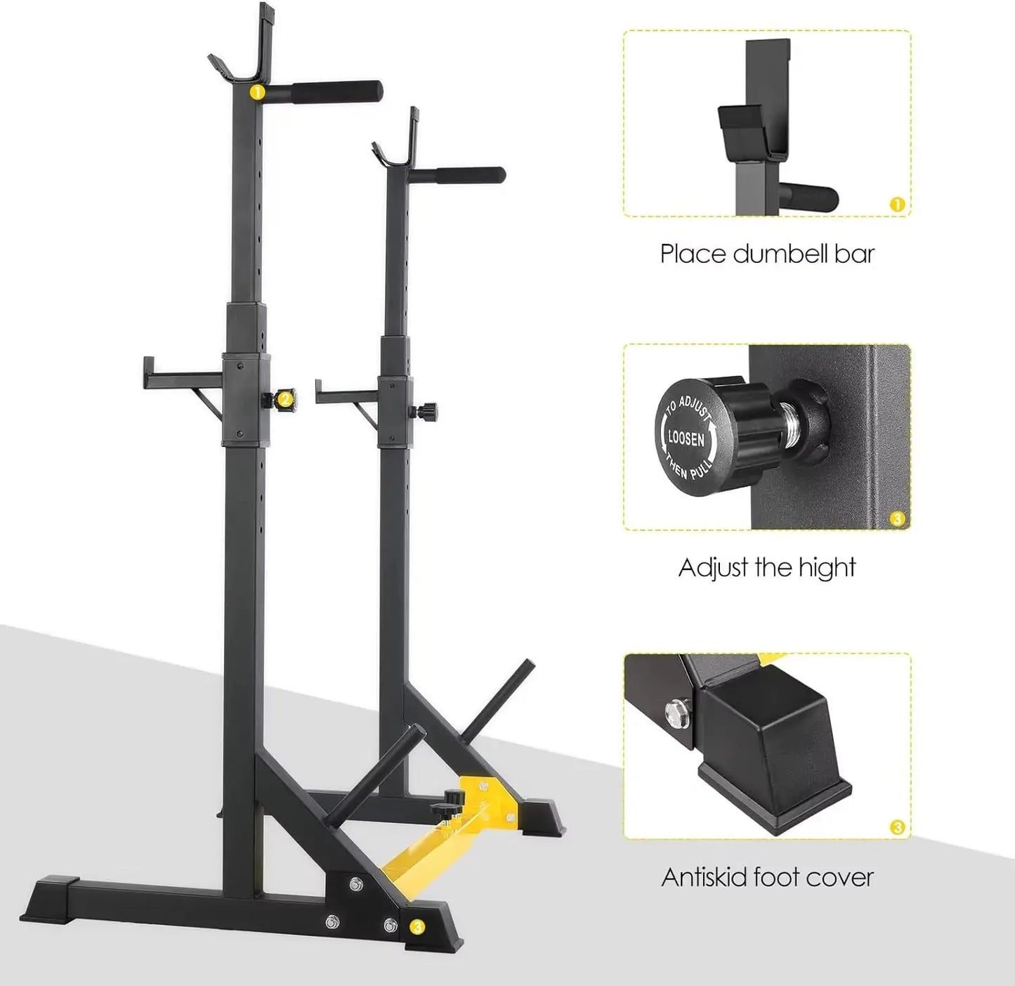 ajustement rack a squat