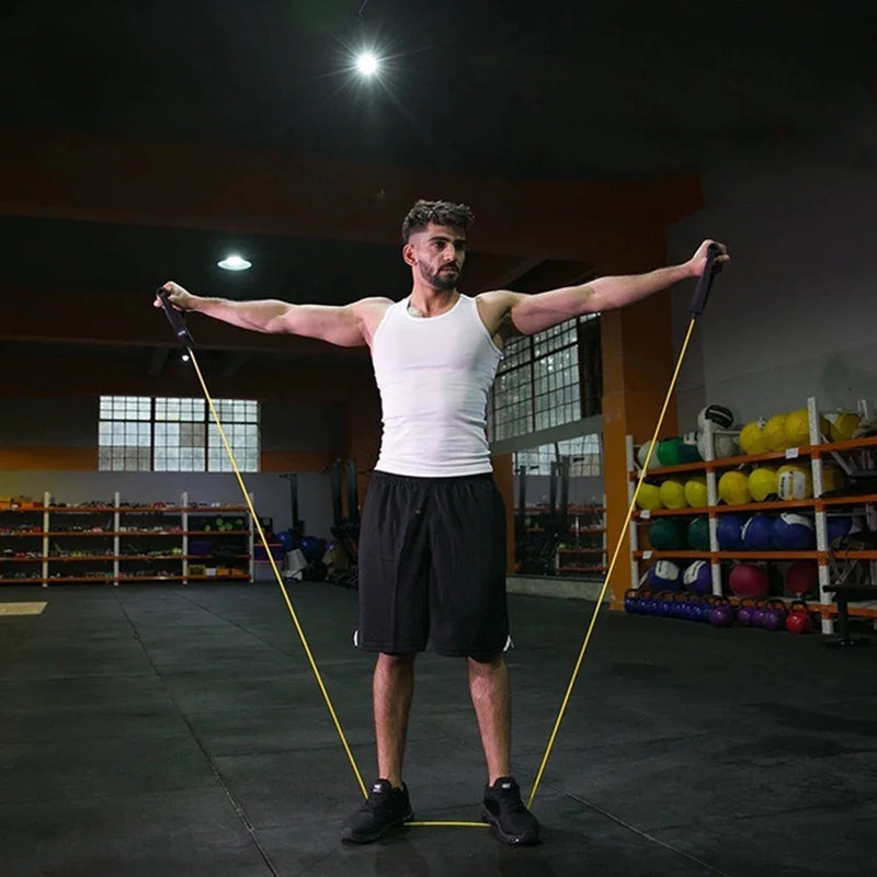 Elastique Musculation Double Poignees Musculation