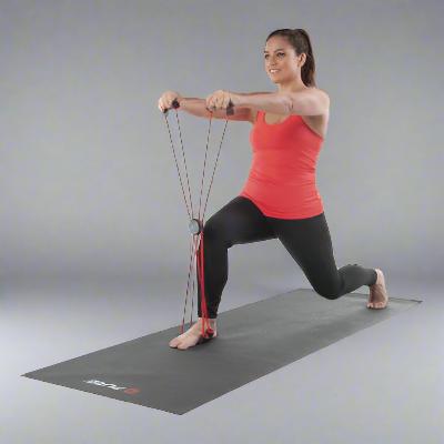 Elastique Musculation Quatre Poignees Pratique Rouge Demo