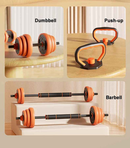 Kettlebell Dumbell Barbell Poignees Push Up Ensemble Polyvalent 6 en 1