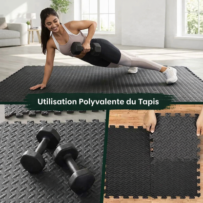 Tapis de gym emboitable multi usage