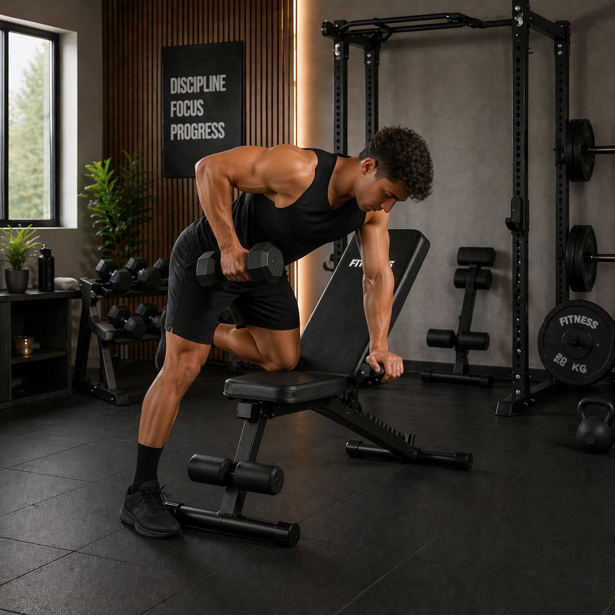 banc musculation dumbell row