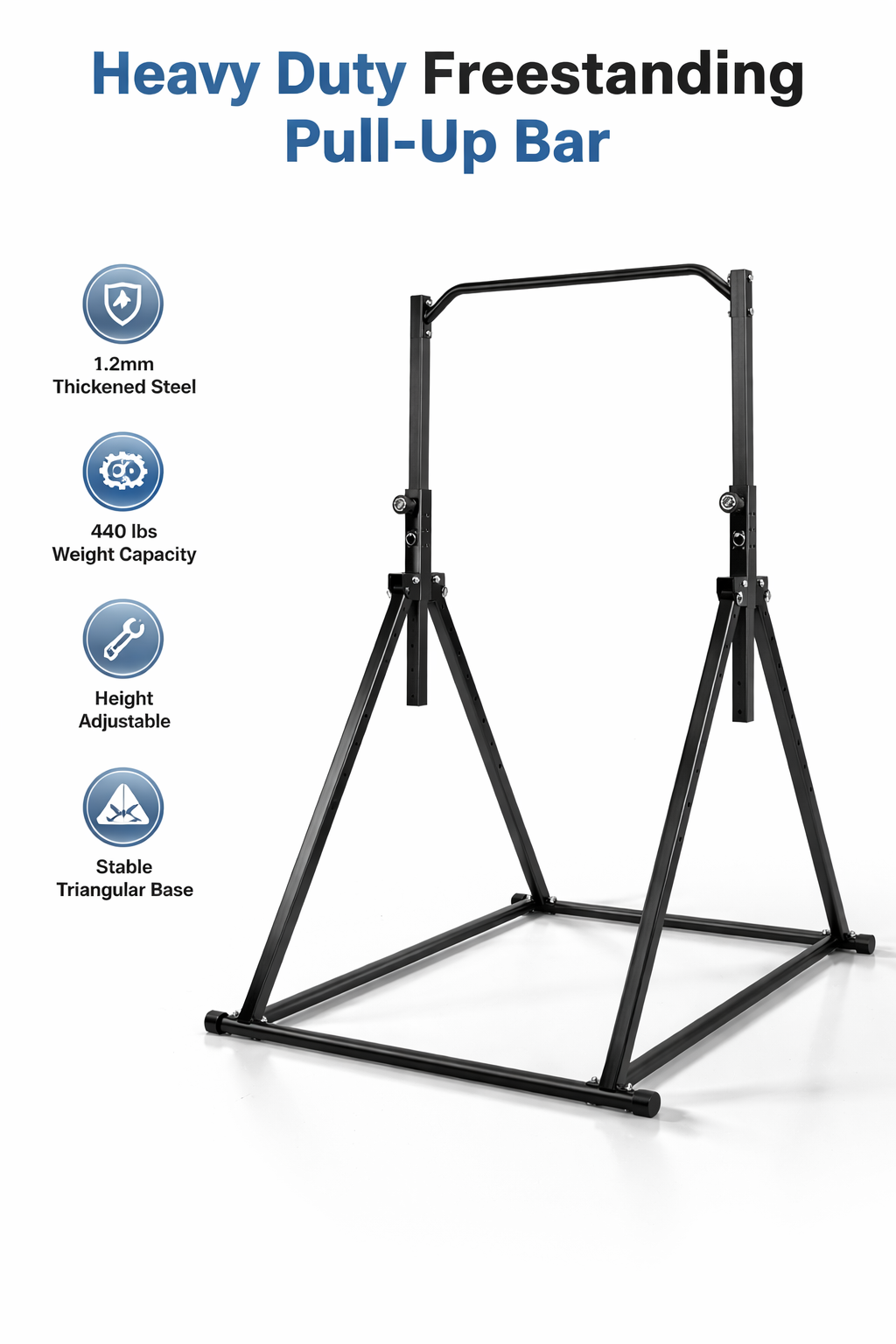  barre a traction sur pied specification fond blanc
