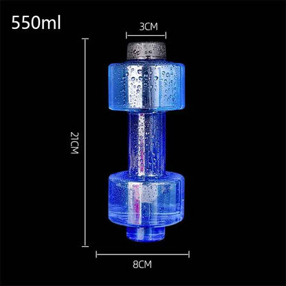 bouteille d'eau haltère Bleu, 550 ml