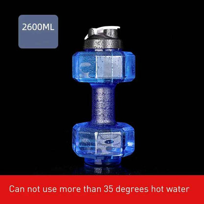 bouteille d'eau haltère  Bleu, 2600 ml