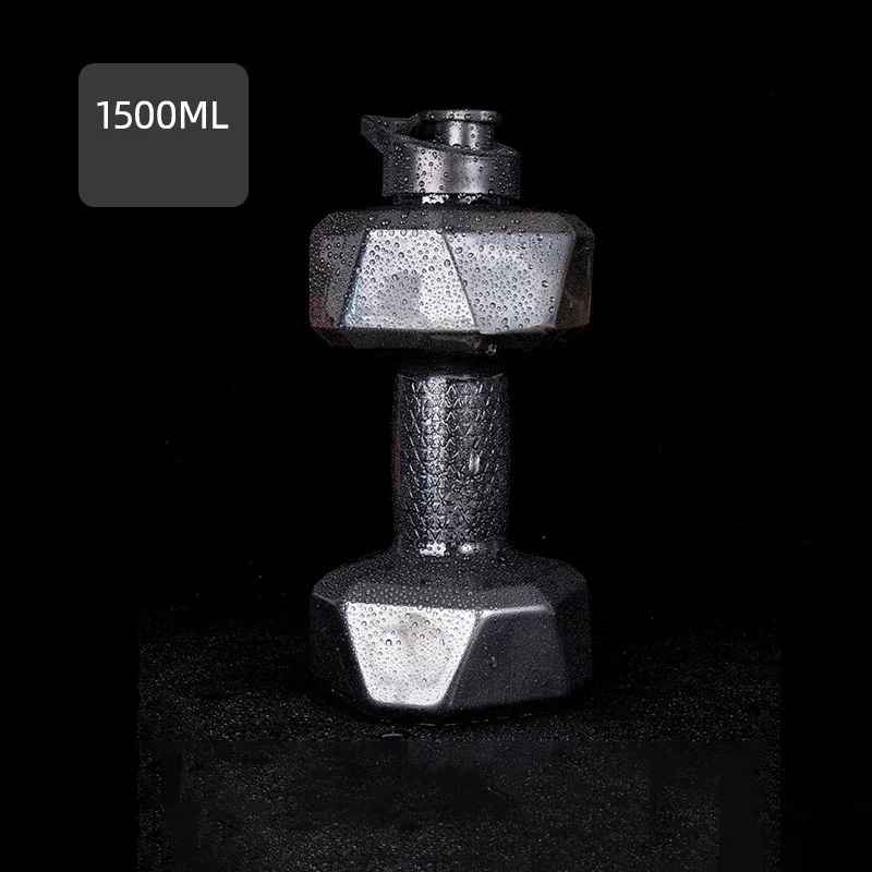 bouteille d'eau haltère Noir, 1500 ml, 