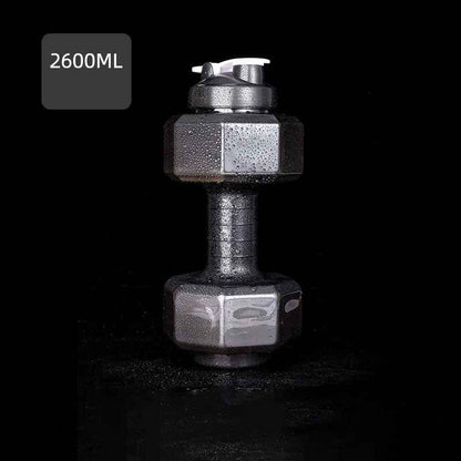 bouteille d'eau haltère Noir, 2600 ml