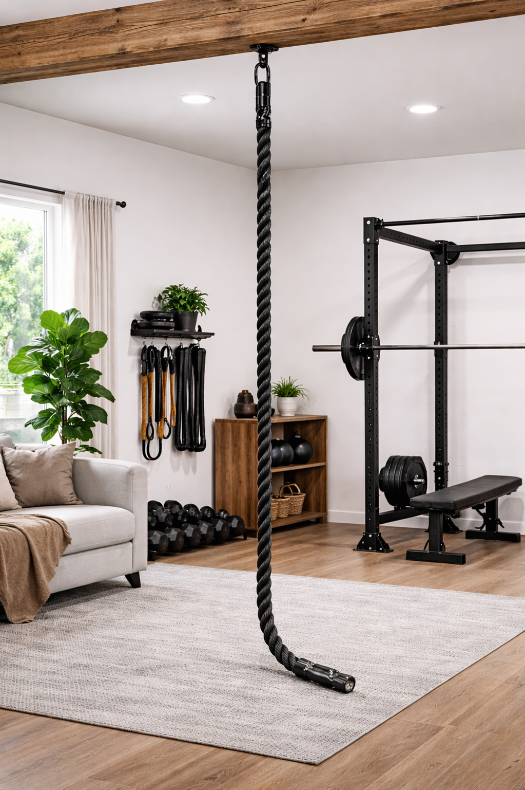 corde grimpe home gym