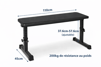 Banc de musculation réglable | Stable, confortable et robuste 200 kg Odyssée Fitness