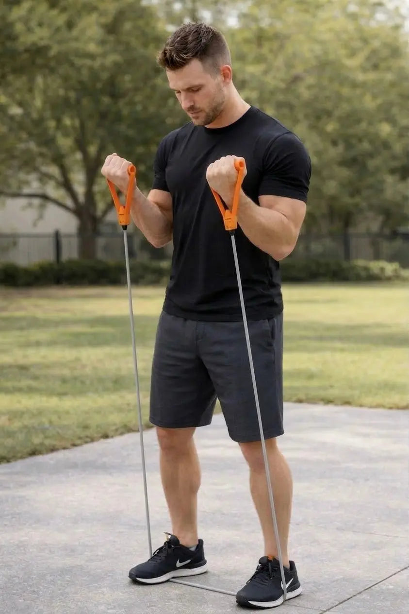 elastique musculation 6 force biceps curl