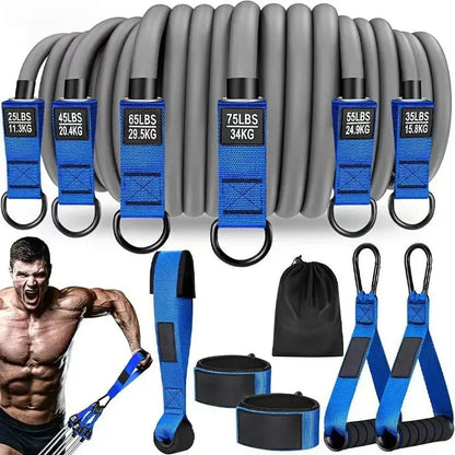 elastique musculation 6 force bleu