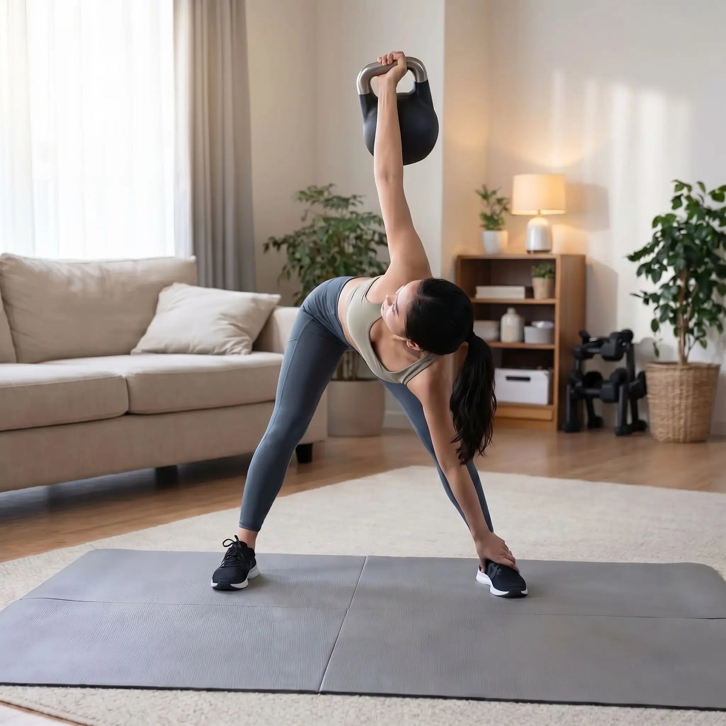 femme windmill kettlebell salon