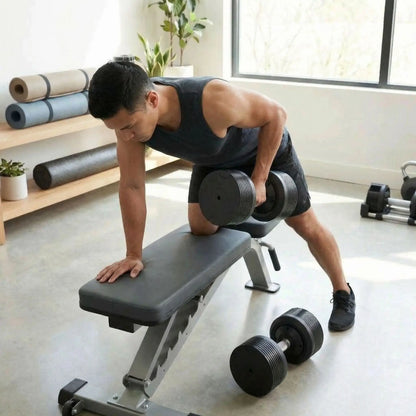 homme rowing avec haltere
