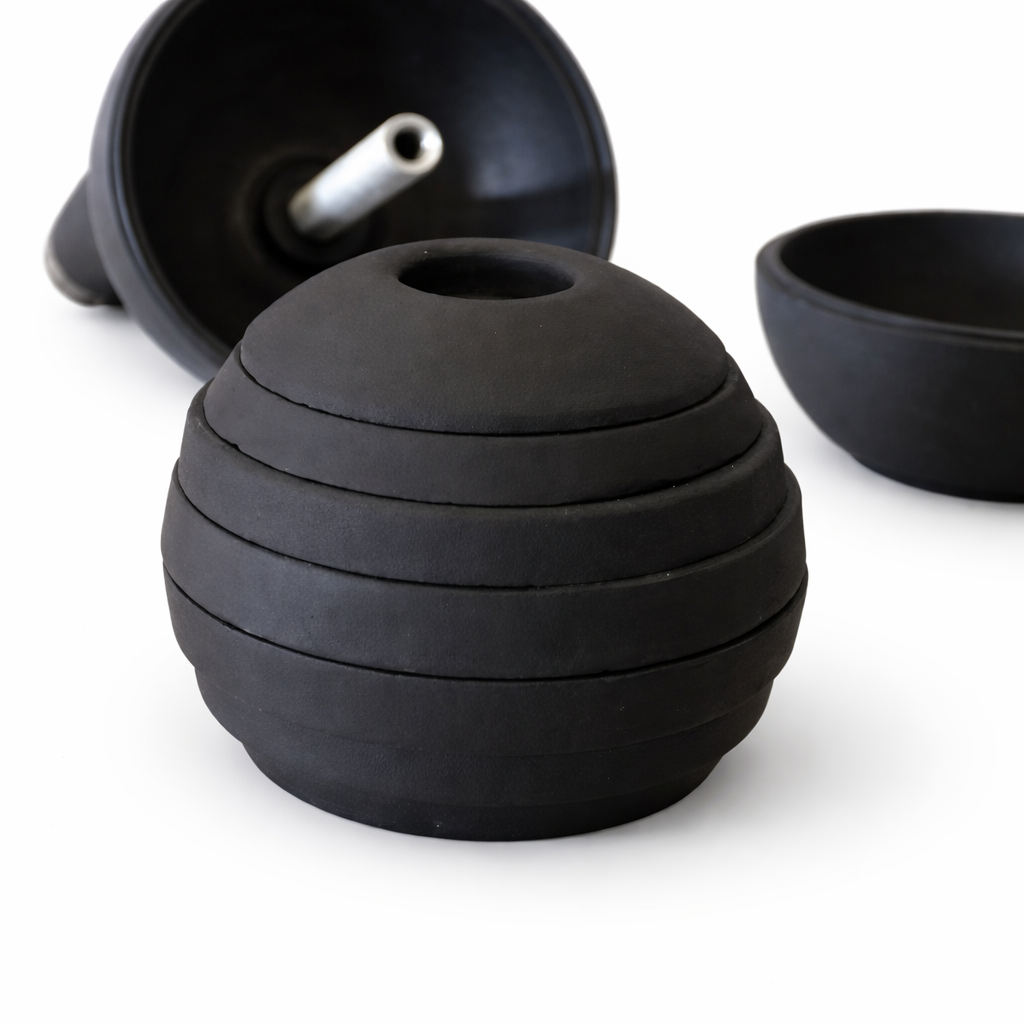 kettlebell reglable assemblage fond blanc