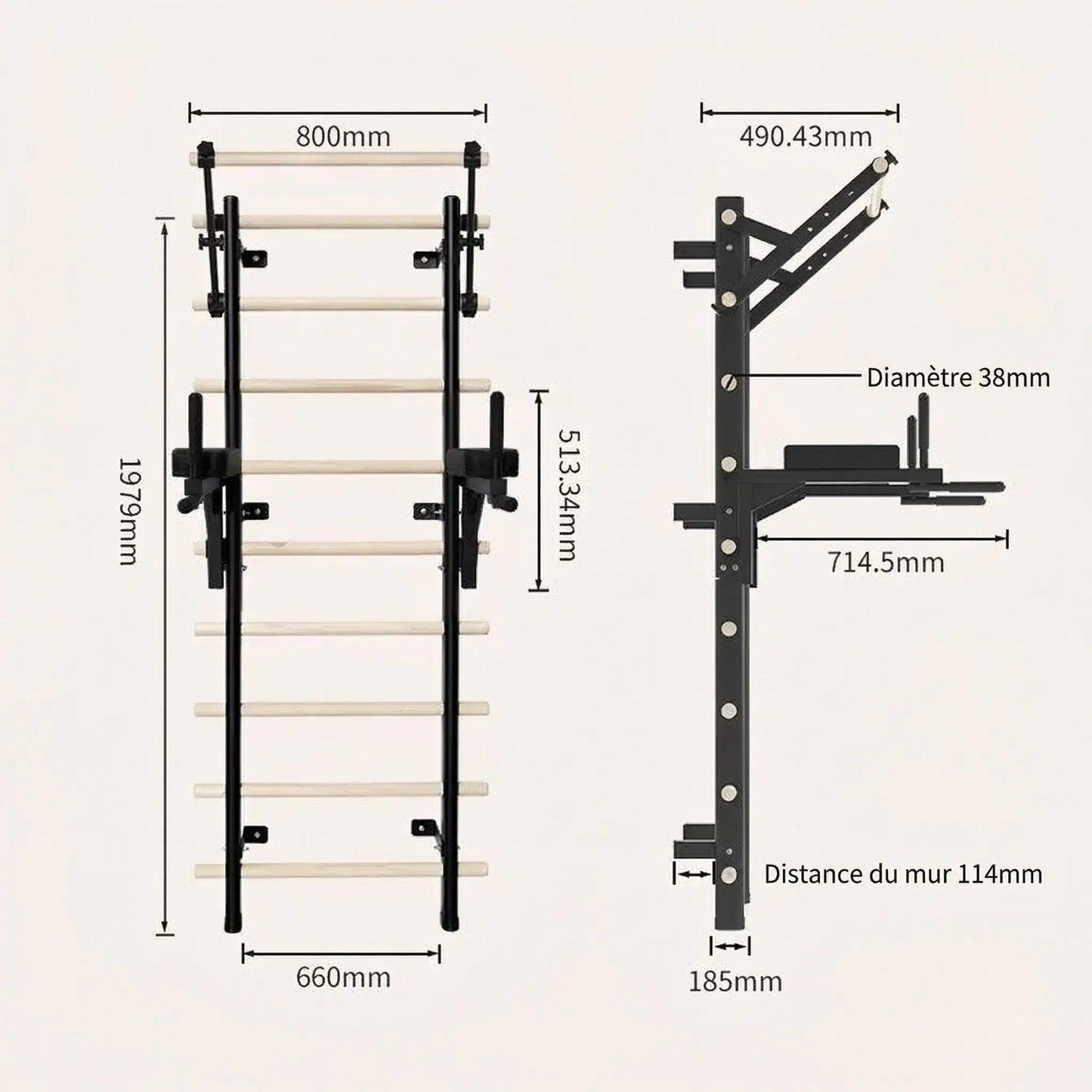 mesure echelle gymnsastique
