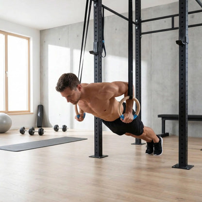 Anneaux de gymnastique | Anneaux de calisthénie réglables 28/32mm Odyssée Fitness